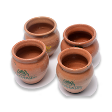 Handmade Earthen Clay Pasrori Cups, Glazed Tandori Tea Cups, Baked Clay Tandoori Cups, Kulhar Tandoori Chai/Tea Cups Oval Design