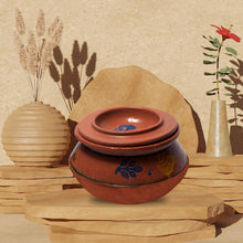Handmade Pasroori Handi: Earthenware Clay Cooking Pot with Lid | Handcrafted Cookware, Glazed & Twice Baked for Enhanced Flavor and Elegance
